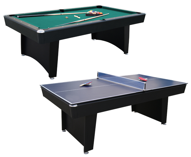 Walker and Simpson Pool & Table Tennis Combo Table in Black