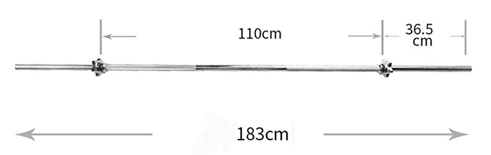 Ironman 6ft Standard Threaded Weight Barbell