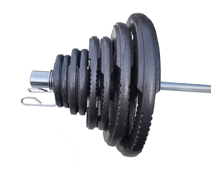 Ironman 110kg Olympic Tri-grip Hammerton Weight Set with 2.2m Olympic Weight Bar