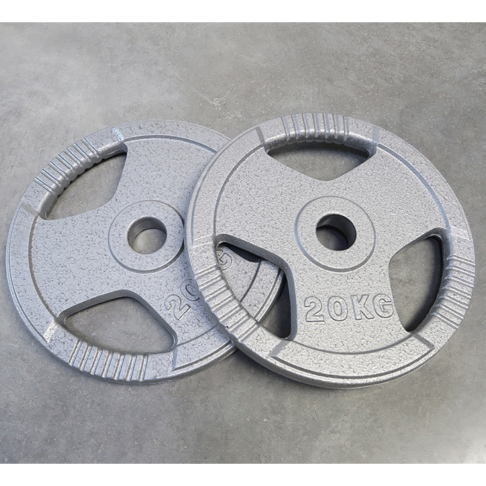 Ironman 140kg Olympic Tri-grip Hammertone Weight Set with 86" Olympic Weight Bar