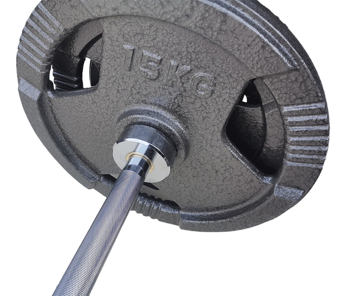 Ironman 140kg Olympic Tri-grip Hammertone Weight Set with 86" Olympic Weight Bar