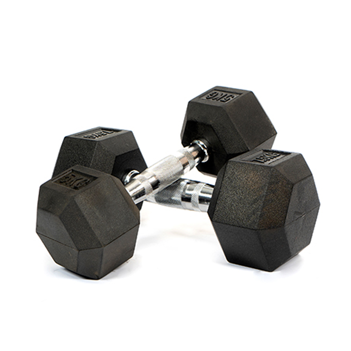 Ironman Rubber Coated Hex 2.5kg Dumbbell Pair