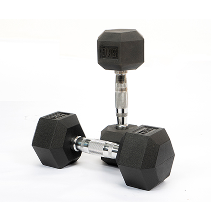 Ironman Rubber Coated Hex 2.5kg Dumbbell Pair