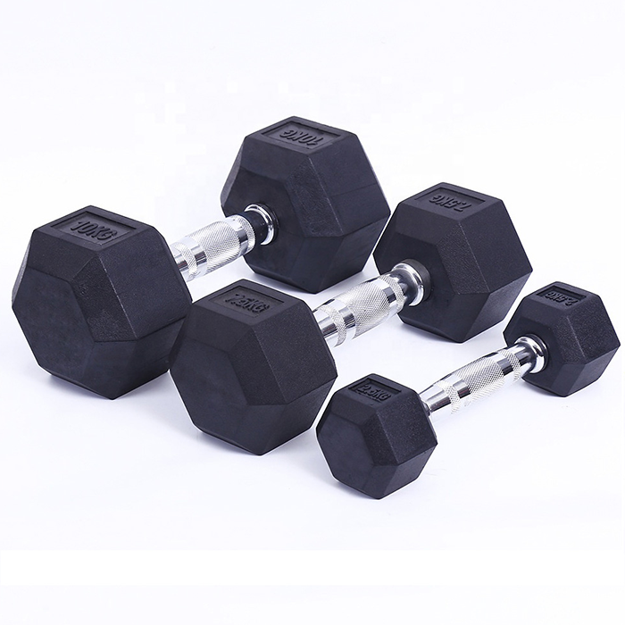 Ironman Rubber Coated Hex 20kg Dumbbell