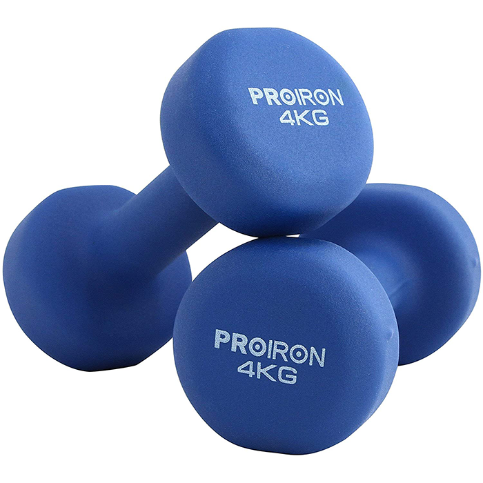 PROIRON Neoprene Coated 4kg Dumbbells