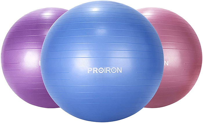 PROIRON 55cm Anti-Burst Blue Swiss Yoga Exercise Ball