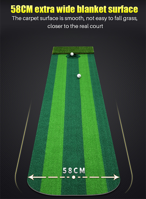 Hilllman PGM Two-Tone Artificial Turf Golf Putting Green