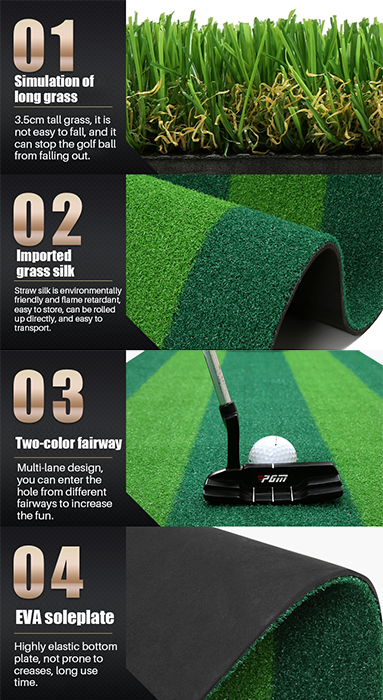 Hilllman PGM Two-Tone Artificial Turf Golf Putting Green