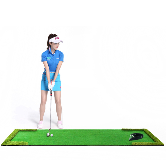 Hillman PGM Portable Artificial Turf Golf Putting Green with Auto-Return Putting Cup