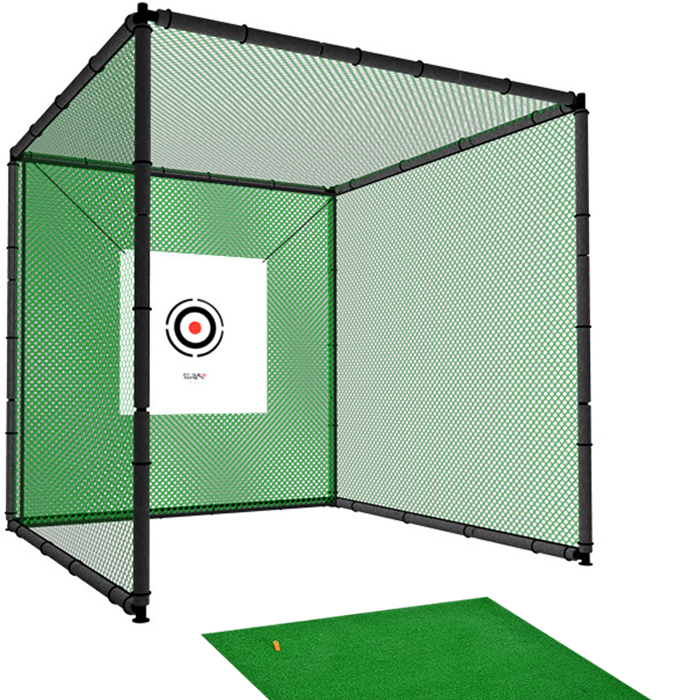 Hillman PGM 3m Heavy Duty Golf Practice Cage and Large Practice Mat Package