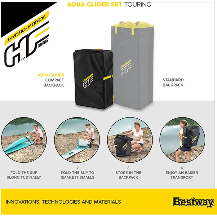 Bestway 10ft 6" Hydro-Force Aqua Glider Inflatable Paddle Board SUP Set