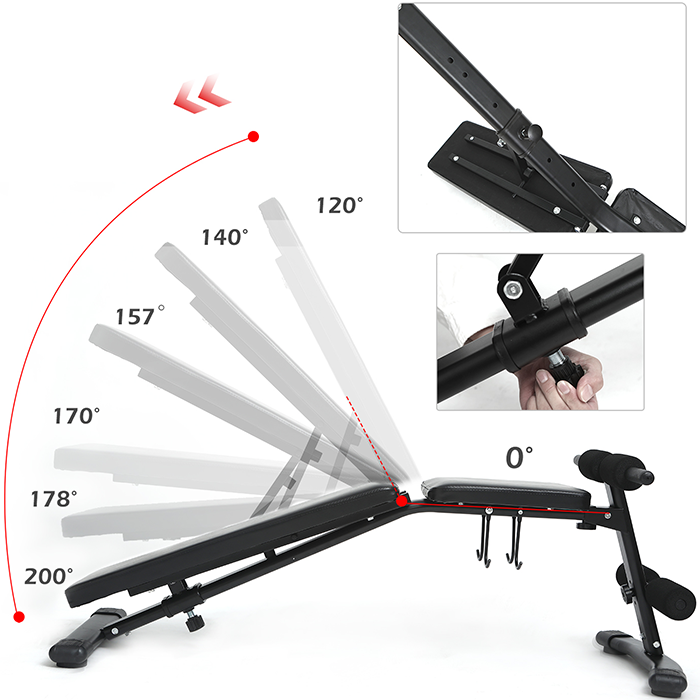 BodyTrain Adjustable Squat & Bench Press Rack with Foldable Adjustable Weight Bench Package