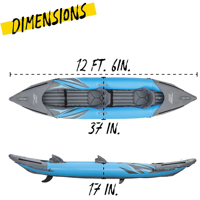 Bestway Hydro‑Force™ Surge Elite 2 Person Inflatable Kayak Set