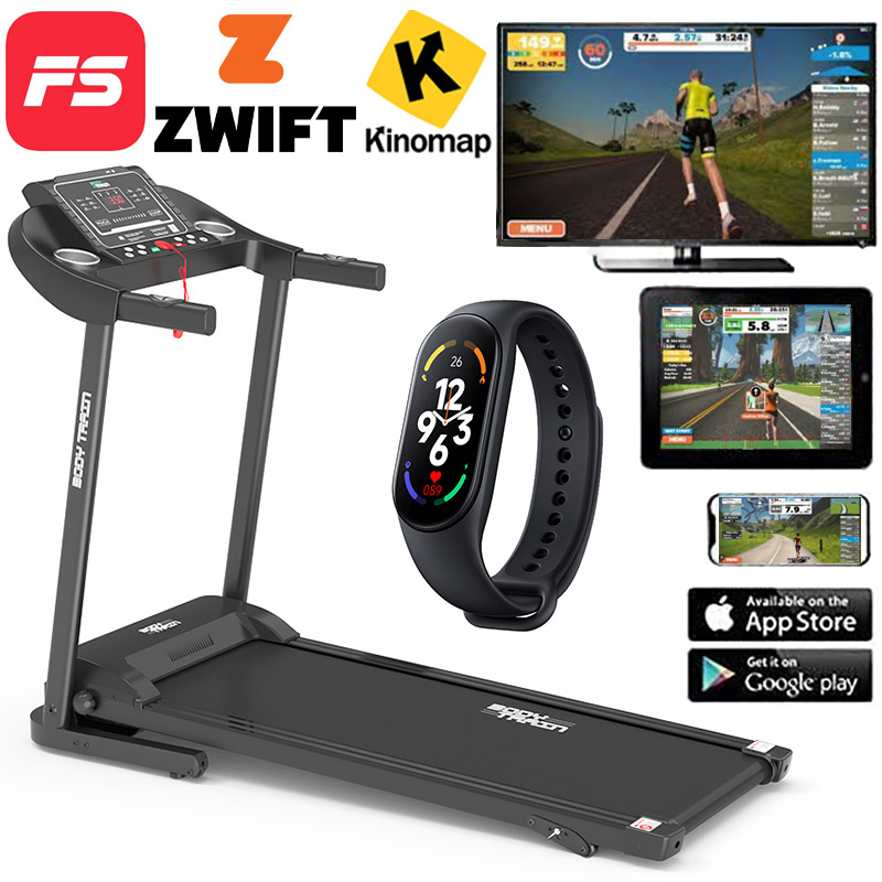 BodyTrain S105 Motorised Folding Bluetooth Treadmill