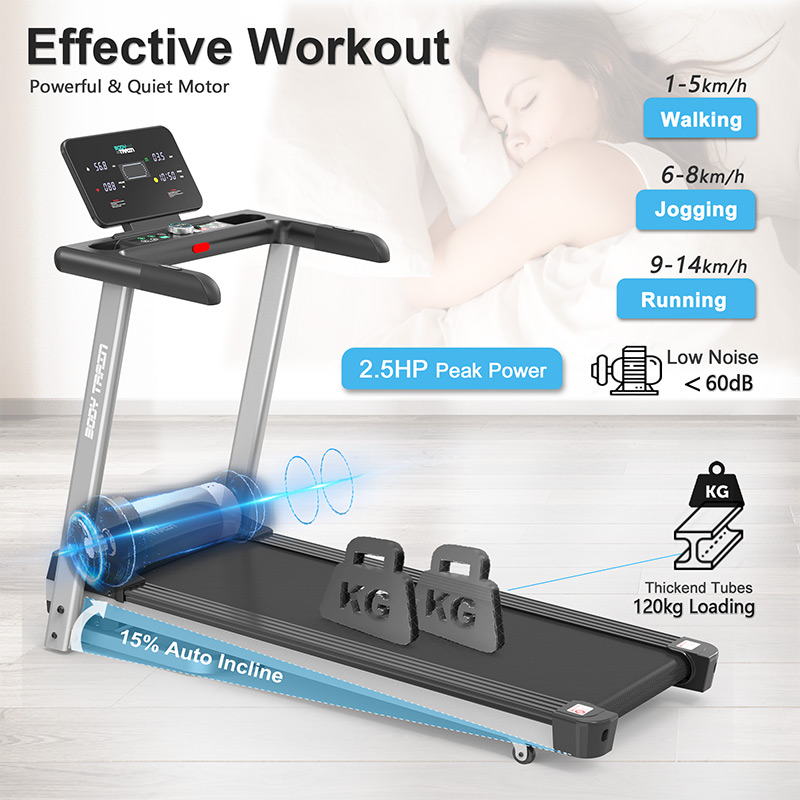 BodyTrain S9C Motorised Folding Bluetooth Treadmill