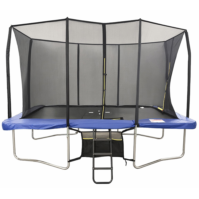 9x14ft Rectangular Trampoline with Safety Enclosure Blue