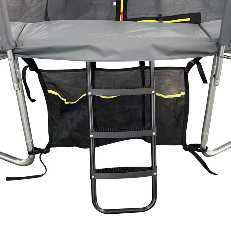 Big Air Extreme 7x10ft Rectangular Trampoline with Safety Enclosure Grey - Free Ladder & Shoe Tidy - Image 3