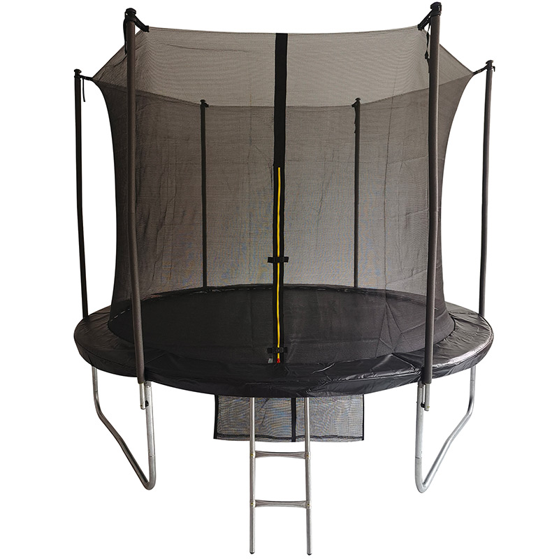 Big Air 10ft Trampoline & Safety Enclosure Free Shoe Tidy & Ladder – Black