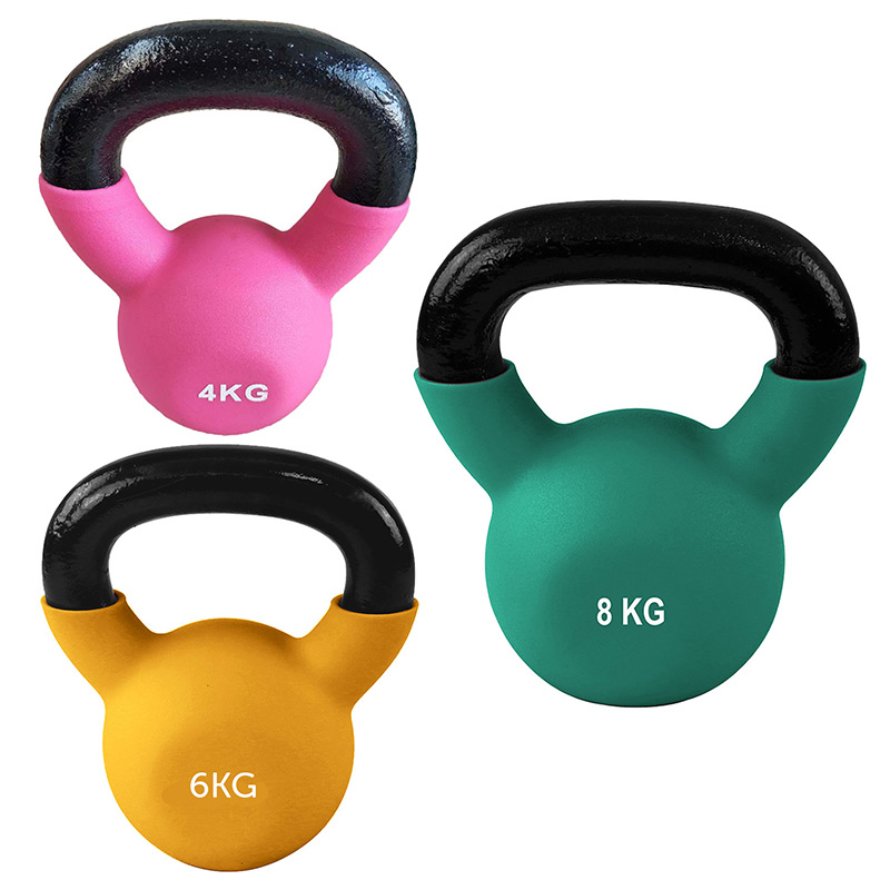 Ironman Cast Iron Coated Kettlebell Set (4kg 6kg 8kg)