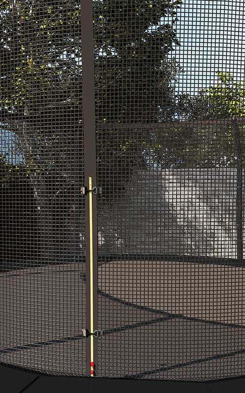 12ft Trampoline with Safety Enclosure Free Ladder Floor Mat & Socks – Black / Black