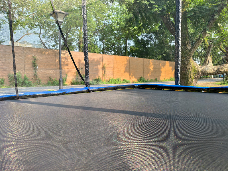 Big Air Bounce 8x12ft Rectangular Trampoline with Safety Enclosure Blue FREE Ladder & Basketball Game - Image 12