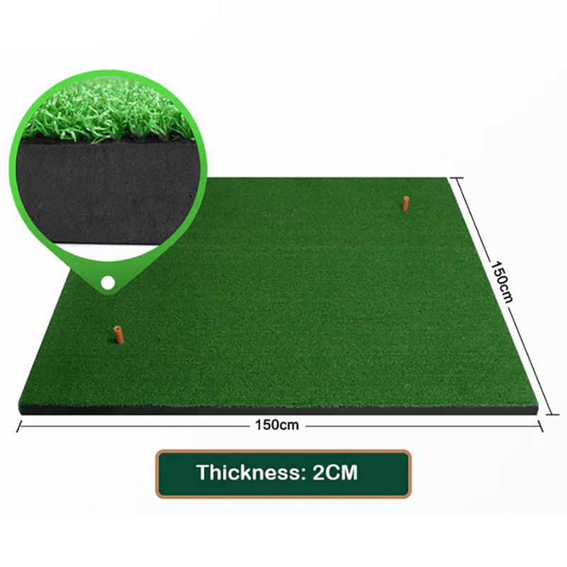 Hillman PGM Golf 1.5m Deluxe Practice Mat with Rubber Tee