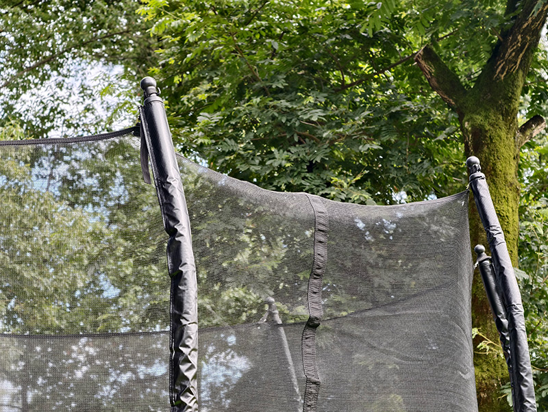 Big Air Bounce 7x 9ft Rectangular Trampoline with Safety Enclosure Blue FREE Ladder & Basketball Game - Image 14