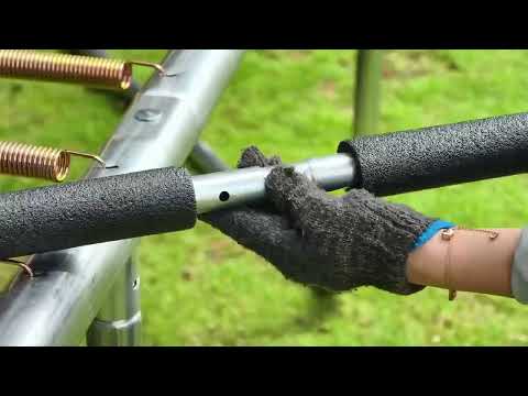 Big Air Bounce 7x 9ft Rectangular Trampoline with Safety Enclosure Green FREE Ladder & Basketball Game - Image 2