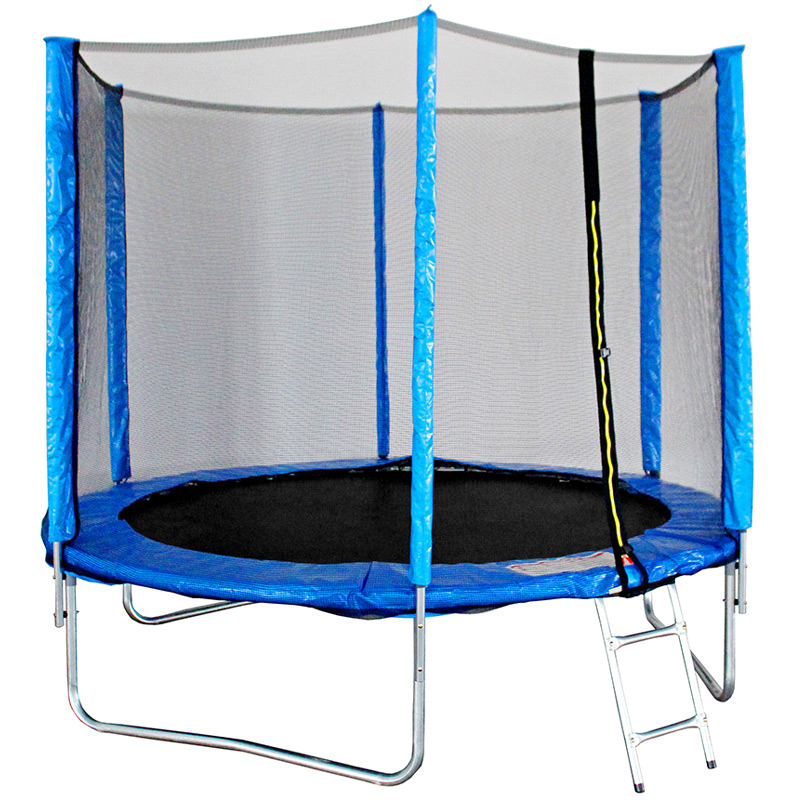 Air League Neo 6ft Trampoline with Enclosure Free Shoe Tidy & Ladder – Blue