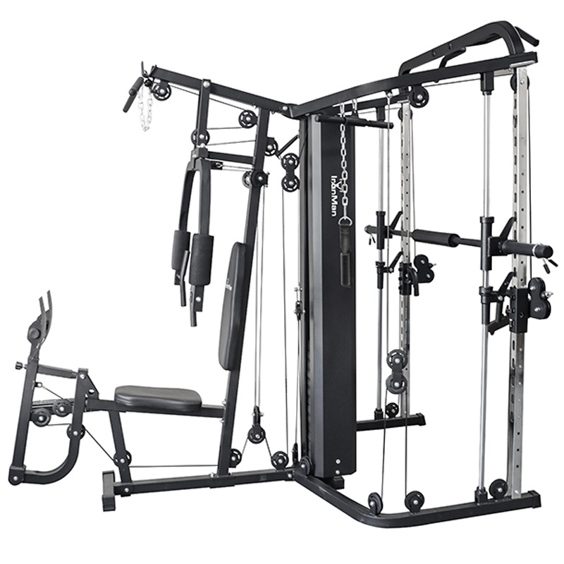 IronMan Deluxe Home Multi Gym with Smith Machine and Cables - 65kg Weight Stack - Image 4