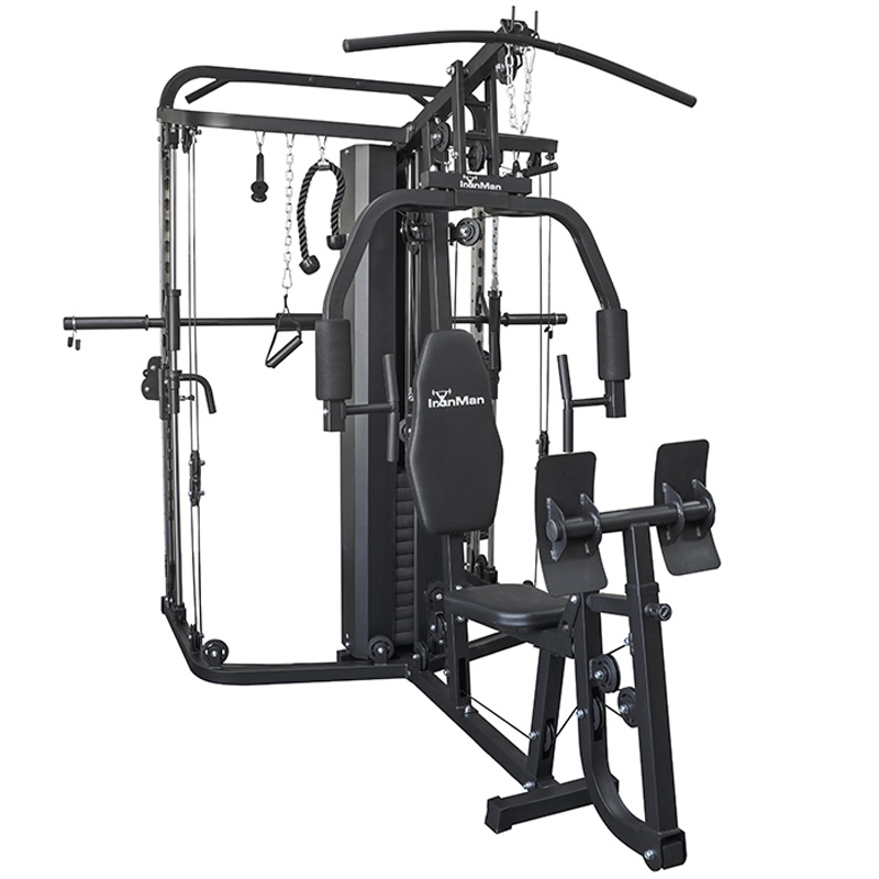 IronMan Deluxe Home Multi Gym with Smith Machine and Cables - 65kg Weight Stack - Image 2