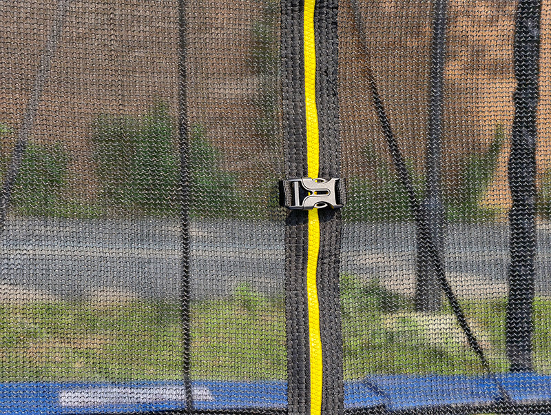 Big Air Bounce 7x 9ft Rectangular Trampoline with Safety Enclosure Blue FREE Ladder & Basketball Game - Image 16