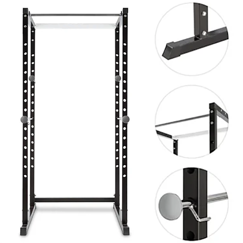 BodyTrain Heavy Duty Adjustable Power Rack Weight Lifting Cage & Pull Up Bar - Image 2