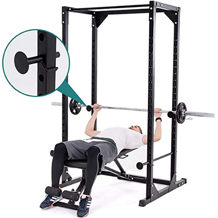 BodyTrain Heavy Duty Adjustable Power Rack Weight Lifting Cage & Pull Up Bar - Image 3