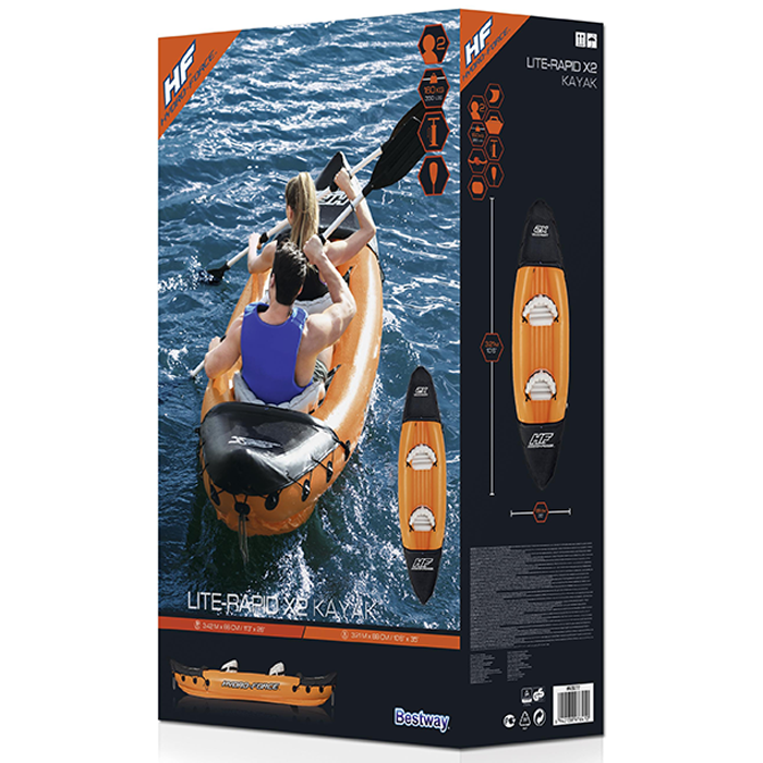 Bestway Hydro-Force Lite-Rapid X2 - 2 Person Inflatable Kayak Set - Image 7