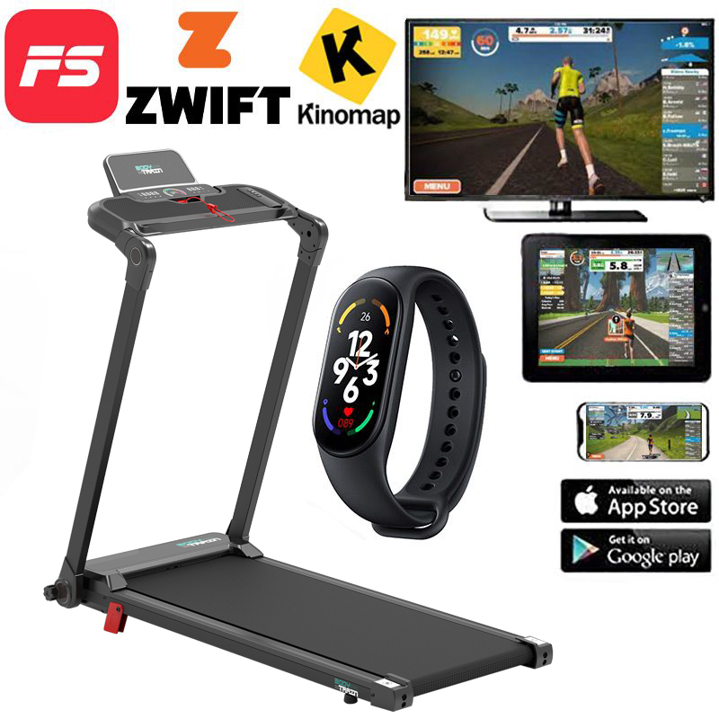 Body Train 2-in-1 Folding Bluetooth Treadmill with Removable Laptop Desk